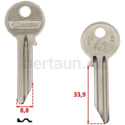 Заг.для ключ. KAZ КАЗ 5Л _KAZ-5_KAZ2R_KAZ5L_KAN5S_Казань англ. №171