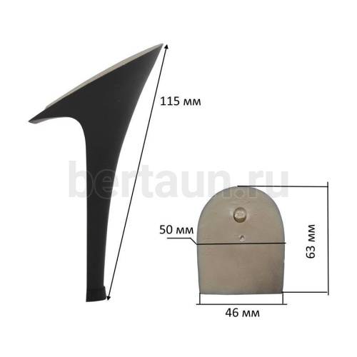 Каблуки №  29 LY 9206 черный лаковый (высота 11,5 см)