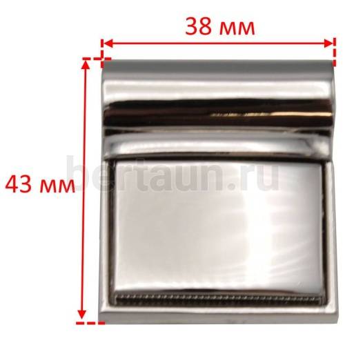 Замок портфельный № 55  РХ-005 мат.никель ЛТ