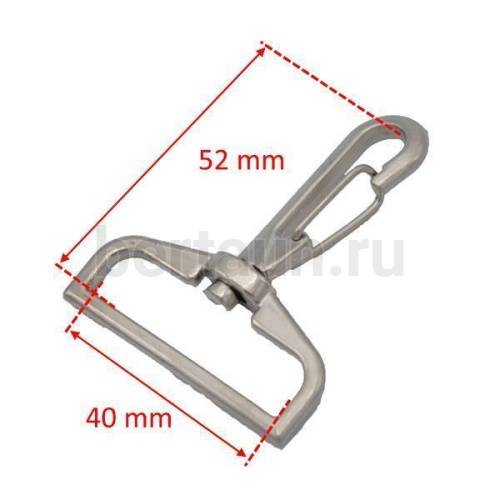 Карабин № 66 метал. д/сумок 40 мм арт.488 ТМЛ/ИС мат.