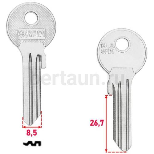 Заг.для ключ. KL КЛ 7 Л KAE7_KAL1RL_KLE3RX_KAL3LD_Kale англ.(SILCA) №280