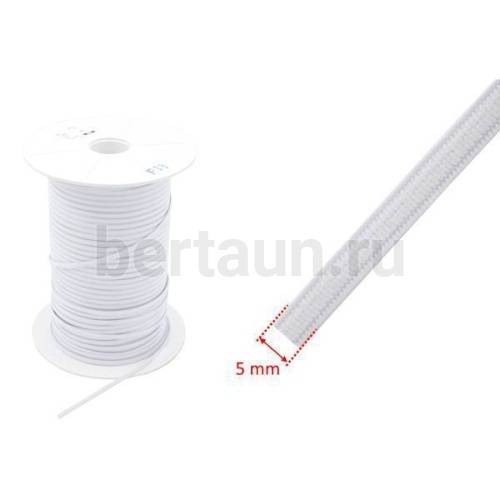 Резинка   5 мм башмачная (белая ) Италия 