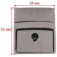 Замок портфельный №148 C167 BERT тем.никель 