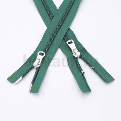 МОЛНИЯ №104 курточная 2 замка спираль Т7 ПРИБАЛТИКА 100 см т.бирюзовый