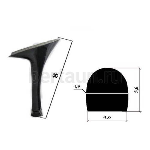 Каблуки №  13 LY 4076 черный лаковый (высота 8 см)