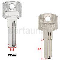 Заг.для ключ. BUL-3 БУЛАТ 2 паза(8,5*22мм) булат-всб-м50мх верт.№313