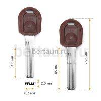 Заг.для ключ. LM-1DP MASTER.LOCK.LM 2 паза 32 мм бронь Н-199  (вертикалка)  №431