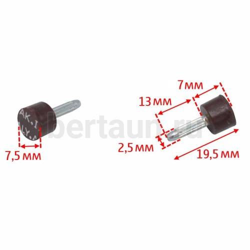 ARCHITAK  набойки №18 (круглые) ТОНКИЙ ШТЫРЬ №07  2,5 мм коричневые