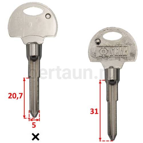 Заг.для ключ. КРЕСТ APEX _U1X_Universal APEX mini (короткий) №123