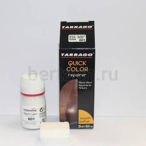 Тарраго № 21 (TDC83) 601 Краска д/кожи.QUICK COLOR 25 мл белый