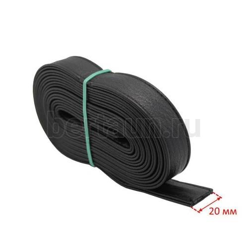 Ручки сумочные ПЛОСКИЕ №117 2см*2м черный мат. 002