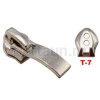 Замок-бегунок № 24 спираль Т7 ПУЗАТЫЙ BERT никель