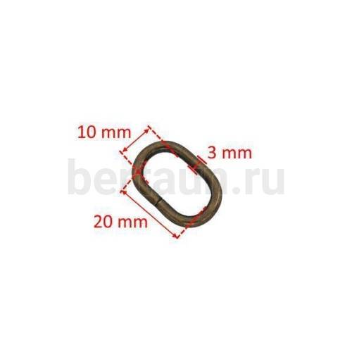 Рамка № 53 щель овальная LT 20*10 антик 10 шт/упак 