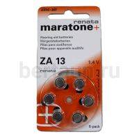 Батарейка № 32  RENATA  ZA 13 maratone+ (6 шт/уп)