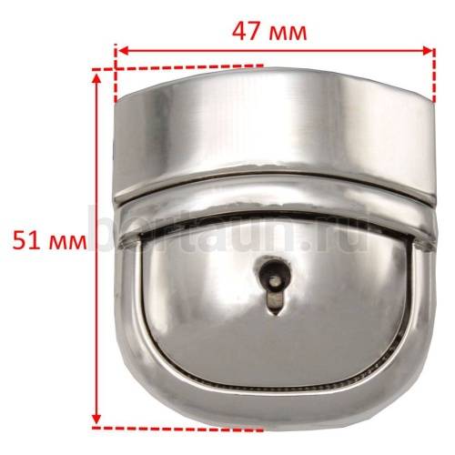 Замок портфельный № 69 С637 BERT никель