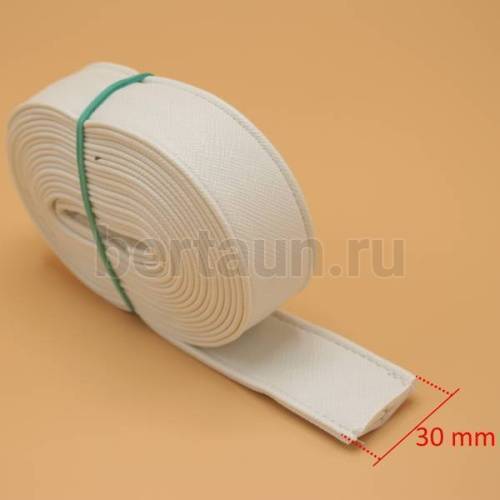 Ручки сумочные ПЛОСКИЕ №115 3 см*2м белый НОВИНКА