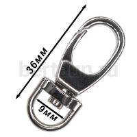 Карабин № 76  метал. д/сумок FCD 9 мм никель