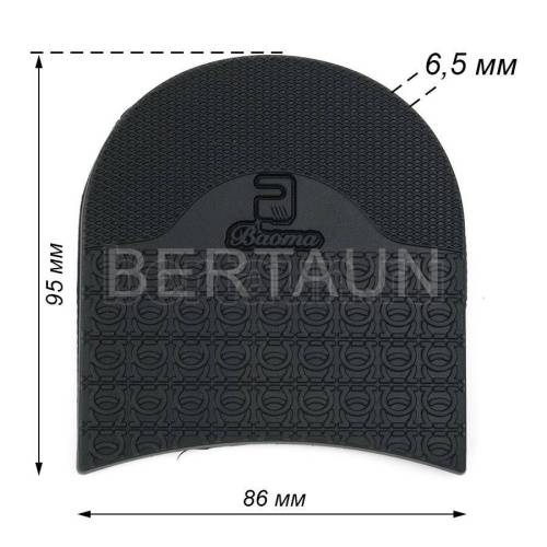 Набойка №20161  BAOMA арт.B105 черный 6,5 мм