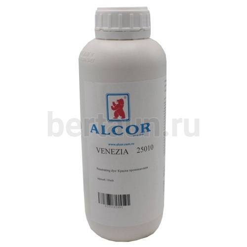 Химия № 26 ALCOR VENEZIA краска для кожи 25010 черная 1л