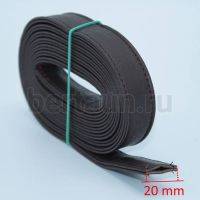 Ручки сумочные ПЛОСКИЕ № 24 2см*2м корич.рефл.