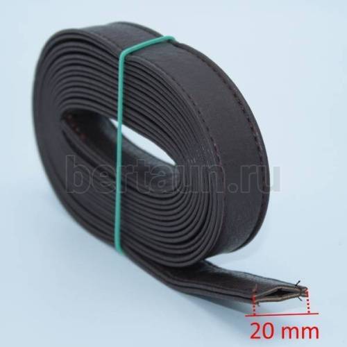 Ручки сумочные ПЛОСКИЕ № 24 2см*2м корич.рефл.