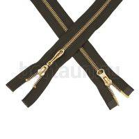 МОЛНИЯ № 71 КУРТОЧНАЯ ИТАЛИЯ Т5 метал.золото 100 см 2 замка хаки 