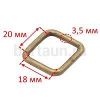 Рамка №105 щель квадрат LT 20*18*3.5 антик 10 шт/упак 