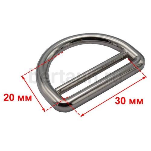 Рамка № 23 сумочная полукольцо/двойное ТМЛ РТ 008 30 мм ник.