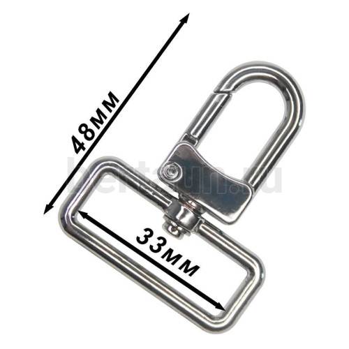 Карабин № 57  метал. д/сумок FCD Н066 33 мм никель