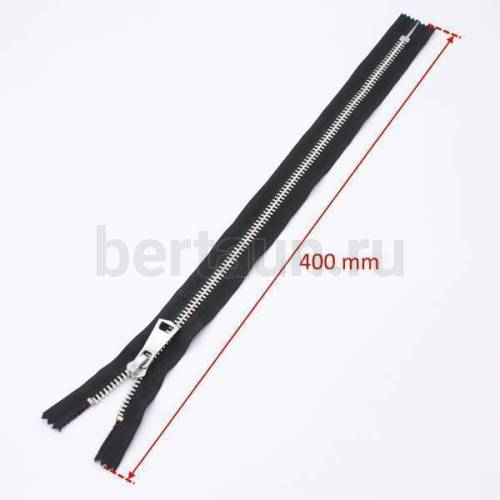 МОЛНИЯ №182 МЕТАЛЛ Т8 для сапог никель 40 см черн  GM