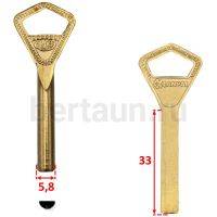 Заг.для ключ. ABL-кит-лат X_X_ AY30_X_Abloy желтая латунь №258