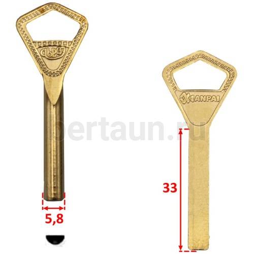 Заг.для ключ. ABL-кит-лат X_X_ AY30_X_Abloy желтая латунь №258