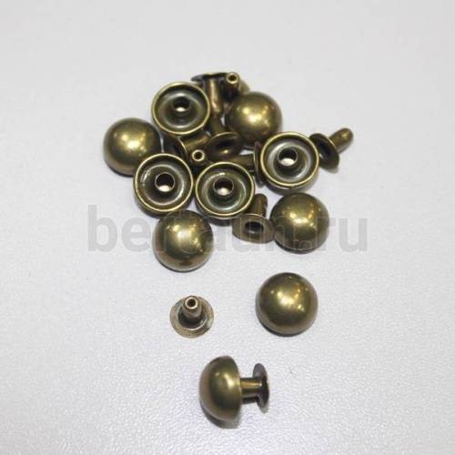 Заклепки "Хольнитены" №18 10 мм (10 шт/уп) ВЫПУКЛЫЕ антик