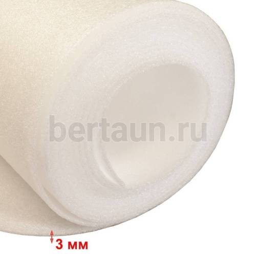 Вомлекс пена, уплотнитель для сумок и чемоданов 03*1005 мм белый (5м/боб)