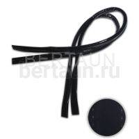 Ручки сумочные 75 см крепл.УЗКОЕ № 45 полиурет. черный ЛАК