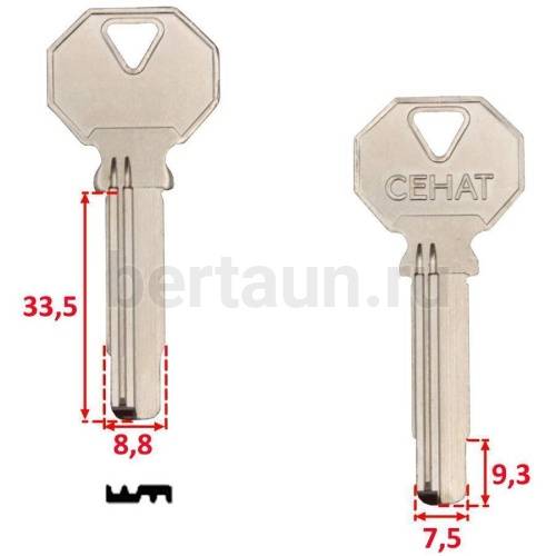 Заг.для ключ. СЕНАТ-1 левый (вертикалка 2 паза) №276 (выводится из ассортимента)