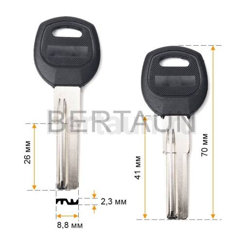 Заг.для ключ. BAODEAN 2 пазы  26 мм (Н-261)  №608