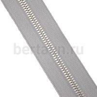 Молния рулонная №  76 МЕТАЛЛ никель Т5 GFM D204 св.серая