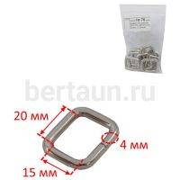 Рамка № 76 щель квадратная сумочная GFM F20 (ф4*20*15мм) никель 10 шт/упак