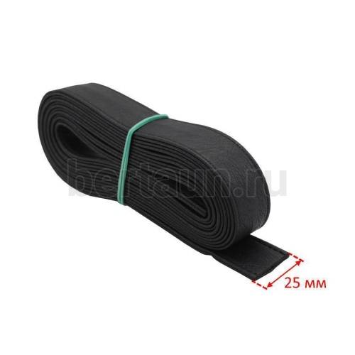 Ручки сумочные ПЛОСКИЕ №132 2,5см*2м черн. мат.004