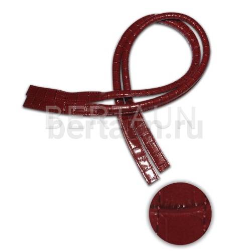 Ручки сумочные 75 см крепл.УЗКОЕ № 13 полиурет. красный крокодил