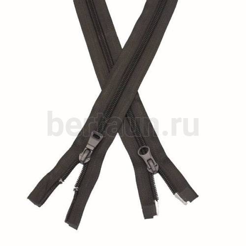 МОЛНИЯ №308 курточная 2 замка спираль Т7 ПРИБАЛТИКА 100 см асфальт