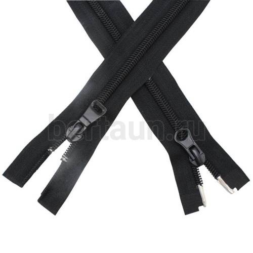 МОЛНИЯ №328  курточная 2 замка спираль Т7 ПРИБАЛТИКА 110 см черная (322)