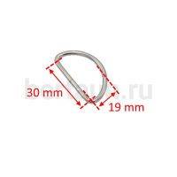 Рамка №  8 сумочная полукольцо 30 мм/3.0 мм (10шт/упак) никель АП