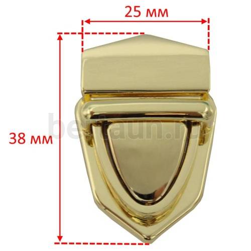 Замок портфельный № 84 DSV  0186Л 26*40 мм золото