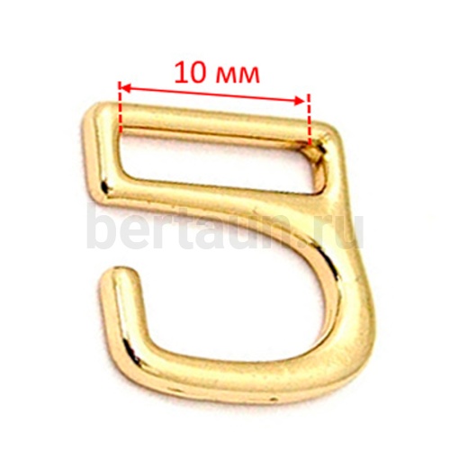 Крючки для босоножек 10 мм. золото 10 (шт/упак)
