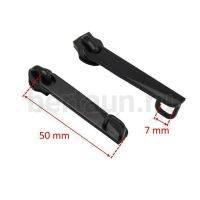 Замок-бегунок № 77 спир.Т8 ЧЕМОДАН. с ушками лев.+ прав. черн.