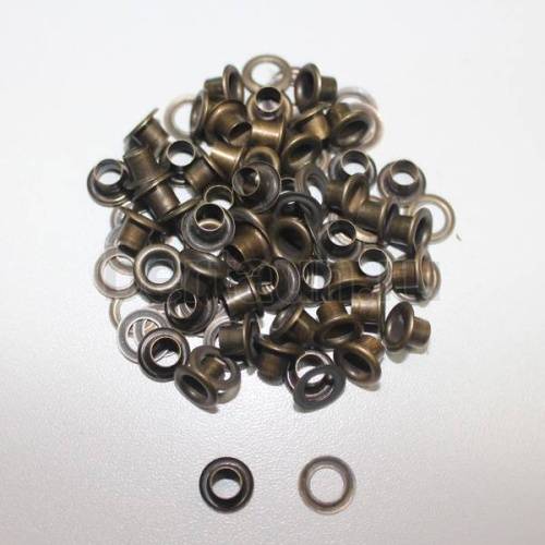 Блочка и  люверс  №46 D 4 мм  (5000 шт/уп) антик 