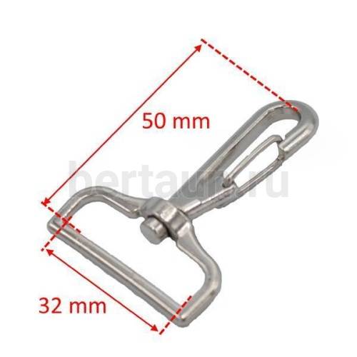 Карабин № 25 метал. д/сумок 32 мм арт.485 ИС/ZH-485 ТМЛ никель