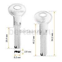 Заг.для ключ. ГАРДИАН 3 паза верт. 15*29,4х8,5х2,8 E-626  № 632
